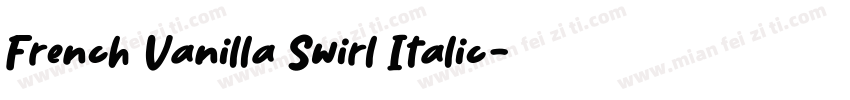 French Vanilla Swirl Italic字体转换